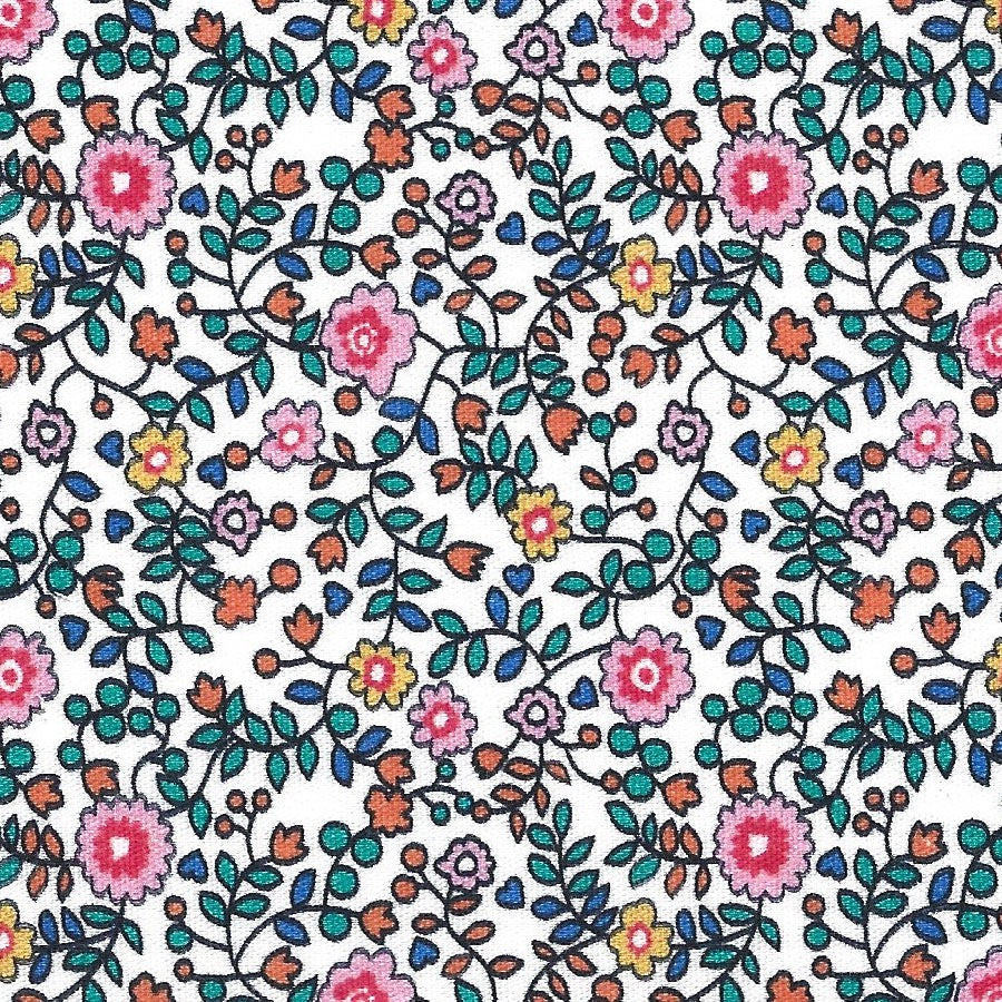 Colorful floral pattern on a white background