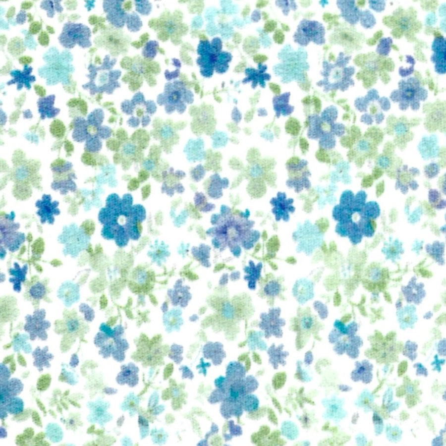 Blue and Green Floral Fabric 