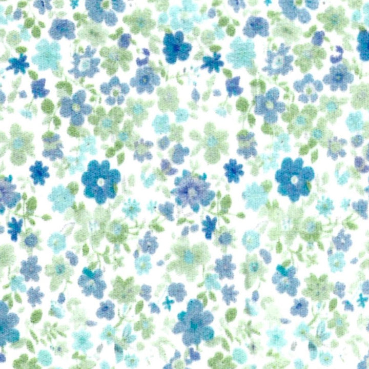 Blue and Green Floral Fabric 