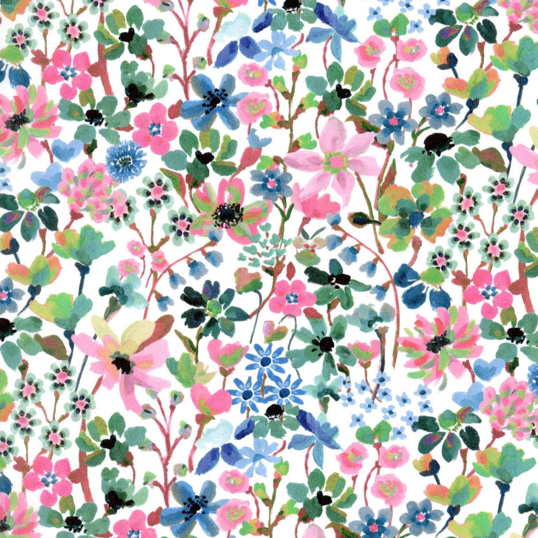 Colorful floral pattern on a white background