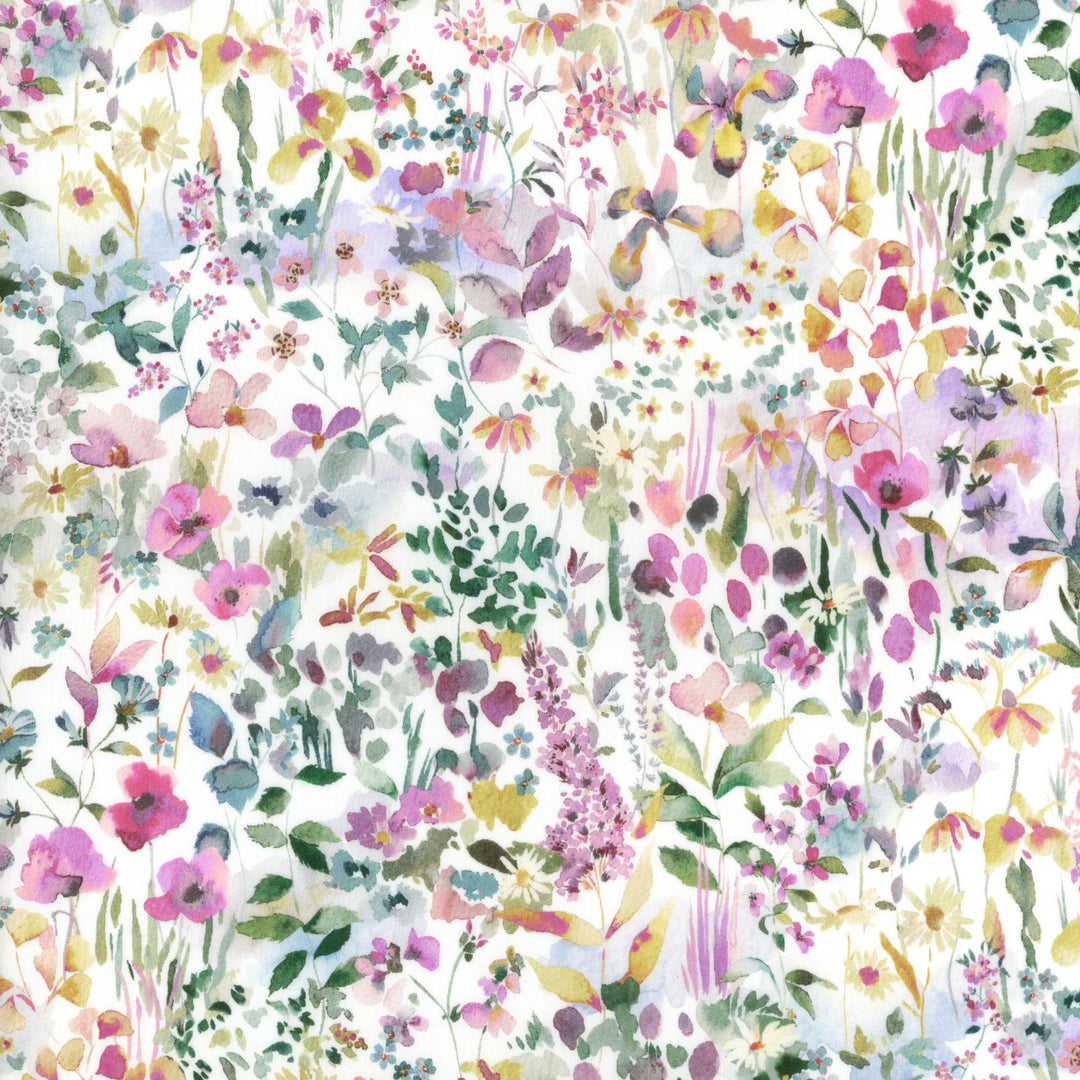 Colorful floral pattern on a white background