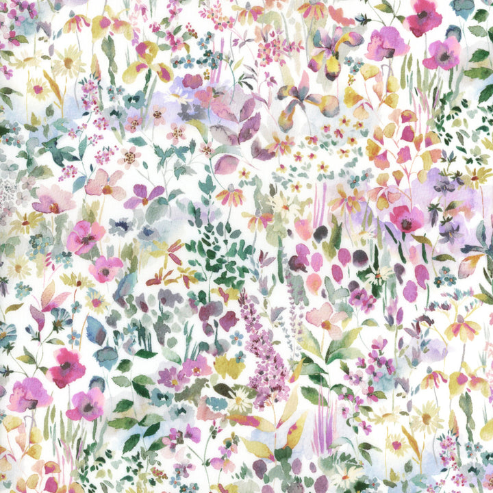 Colorful floral pattern on a white background