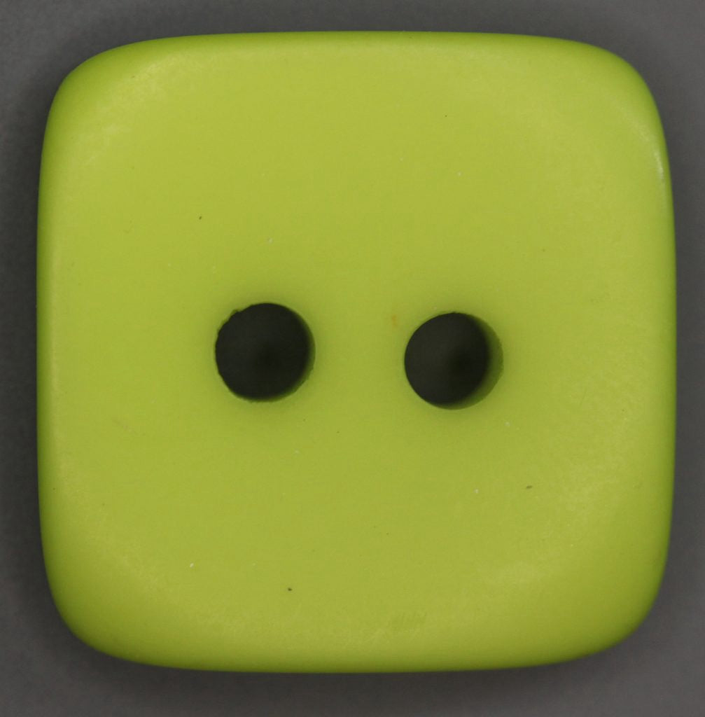 Lime green square button on a gray background