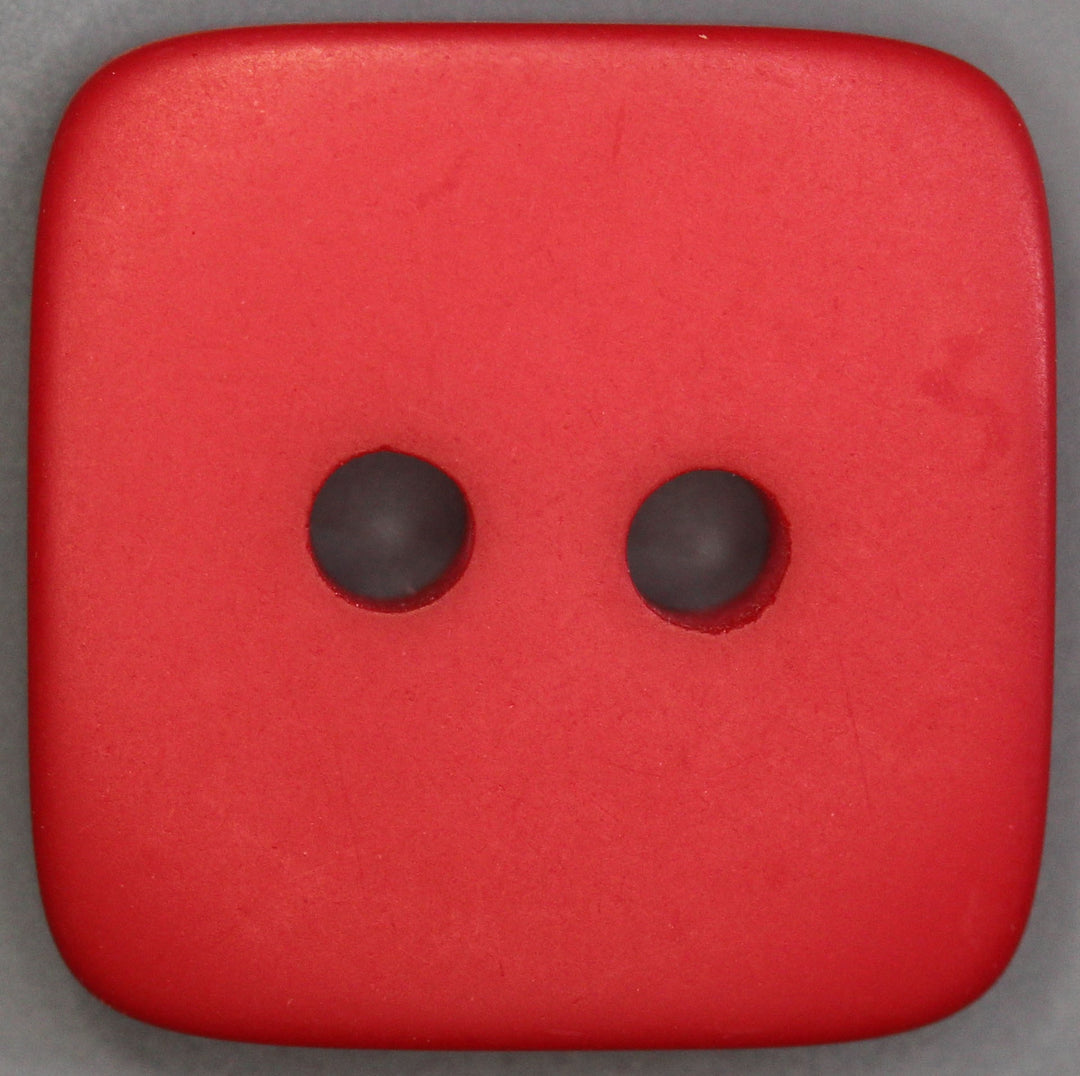 Red square button on a gray background