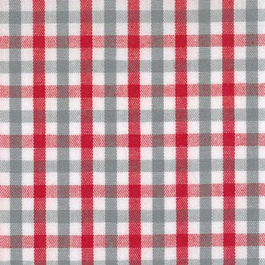 red and grey check fabric 