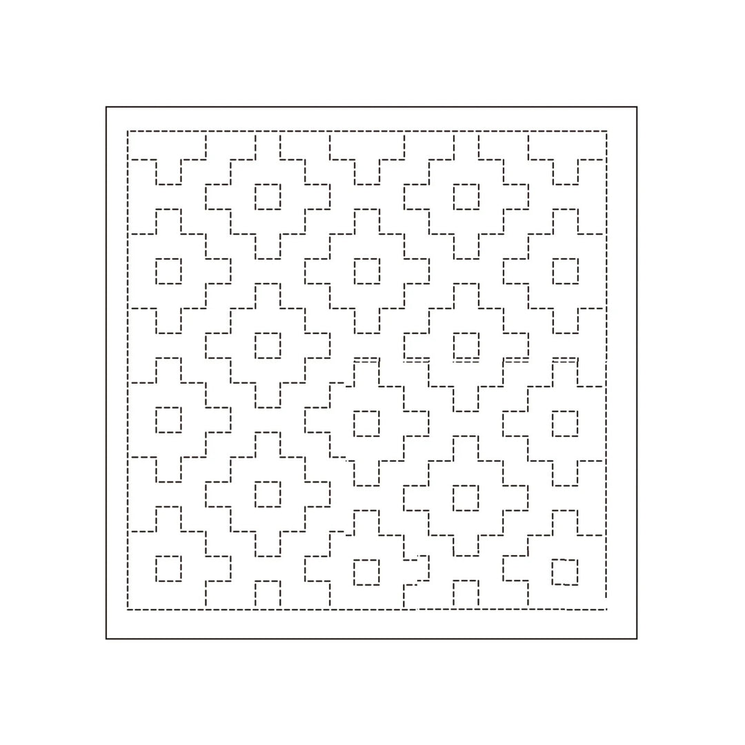 Sashiko Sampler - Traditional Kaki-no-hana White - SC-H1039