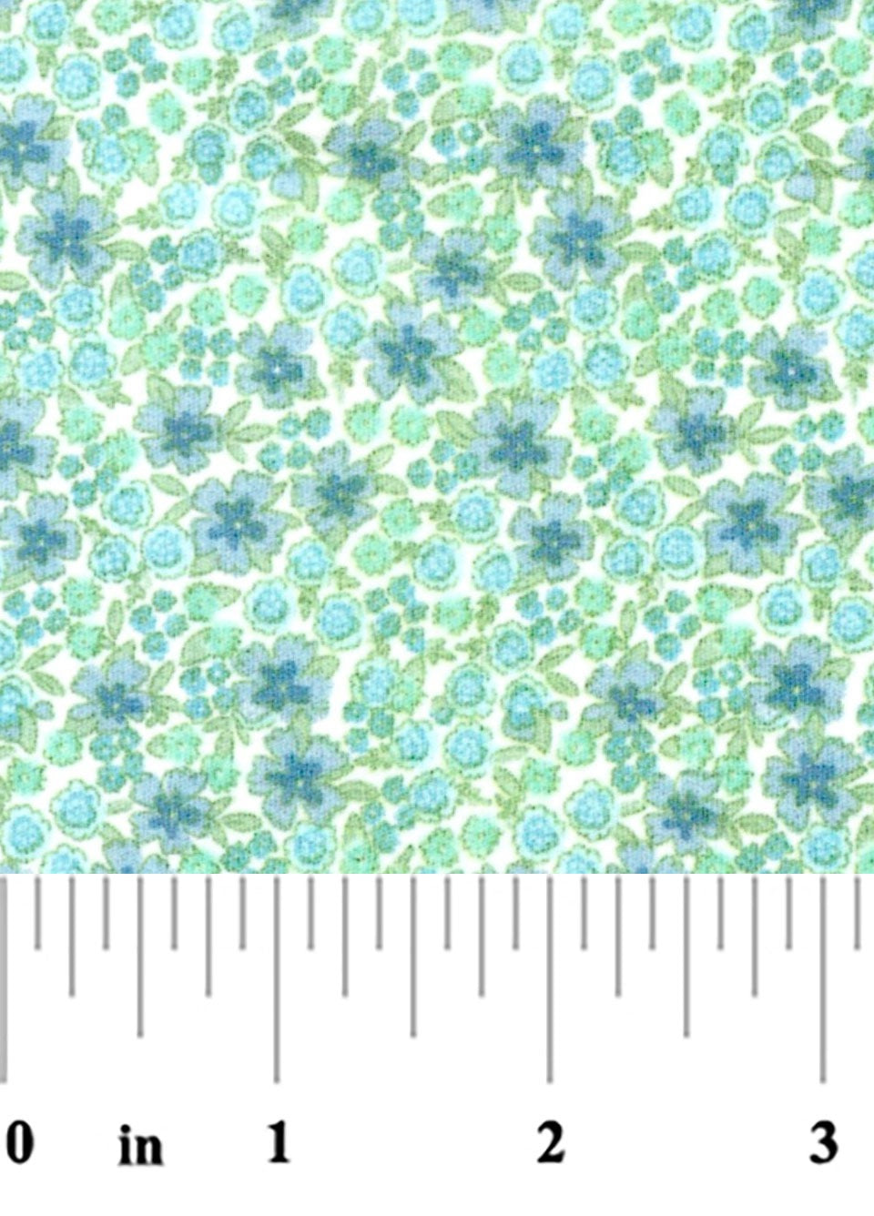 Aqua and Blue Floral - #2825
