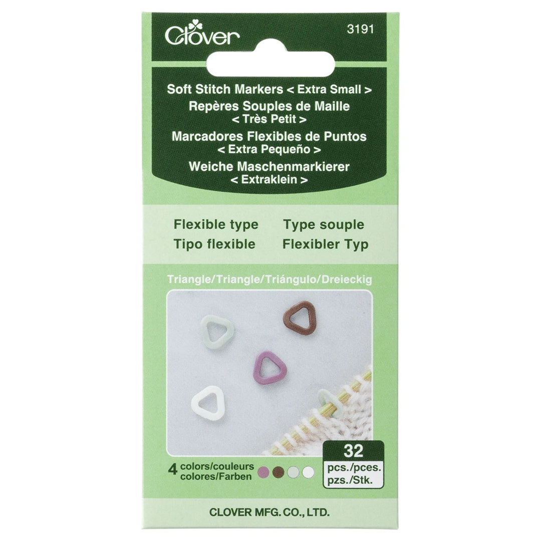 green package of clover soft triangle stitch markers
