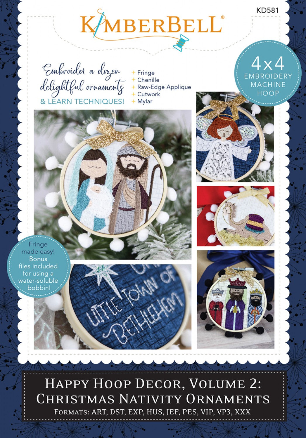 Happy Hoop Decor Volume 2 Christmas Nativity Ornaments - KD581 - Kimberbell