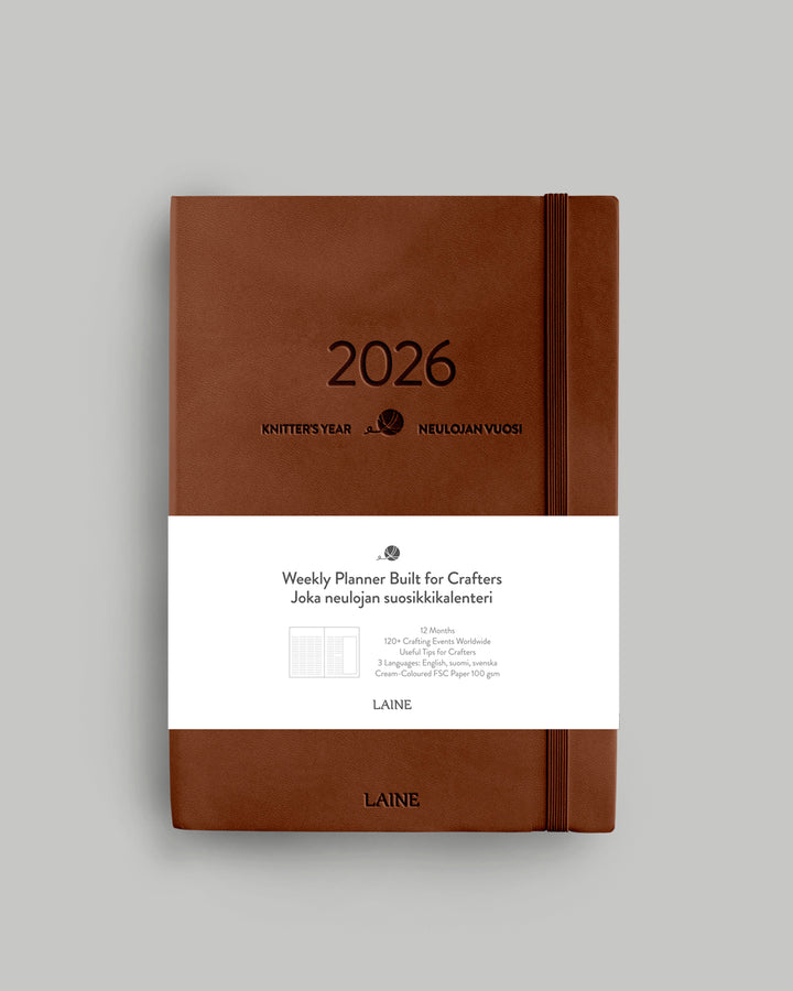Brown Leather Weekly 2026 Planner 