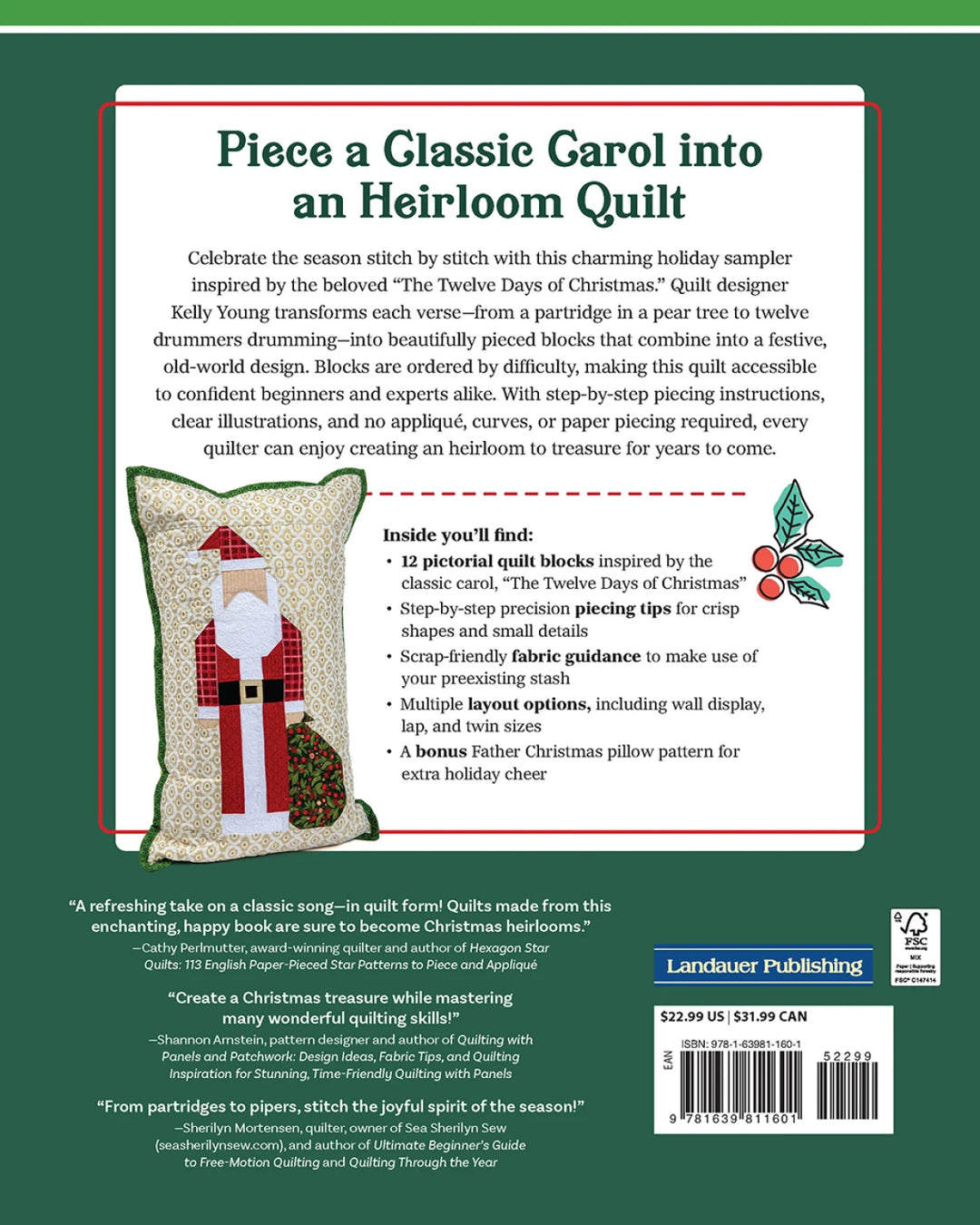 12 Days of Christmas Quilt Block Sampler - L1601