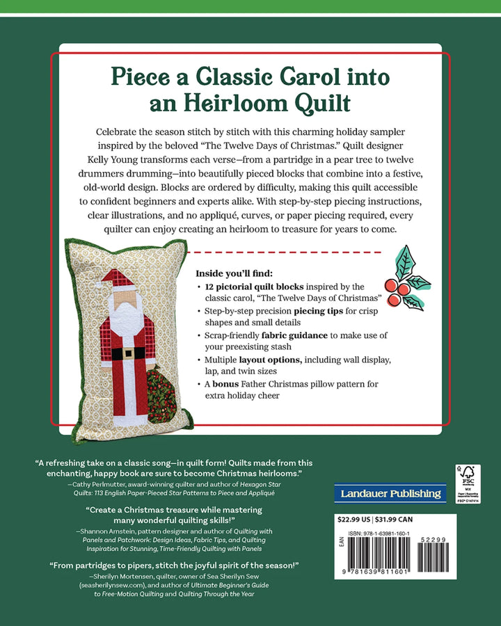 12 Days of Christmas Quilt Block Sampler - L1601