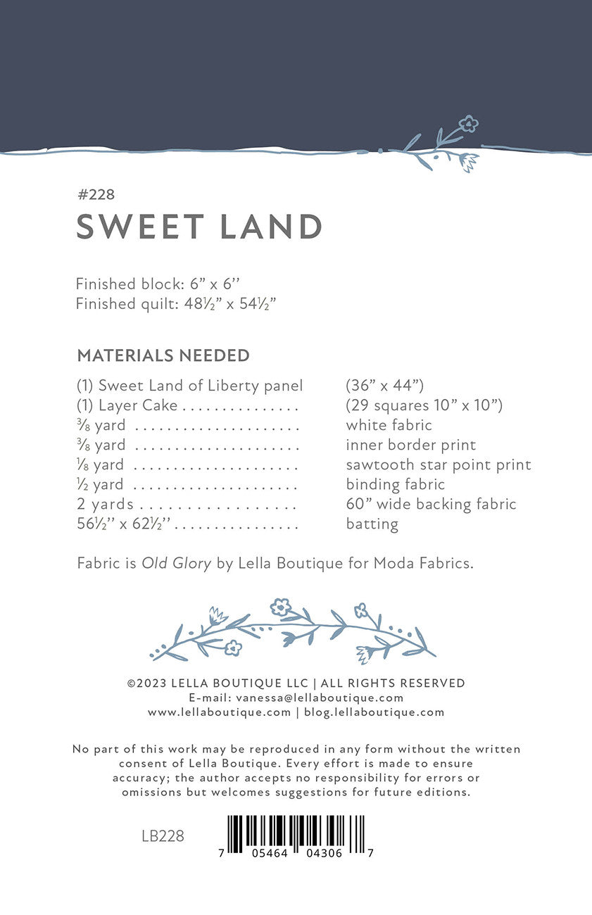 Sweet Land Pattern - LB228 - Lella Boutique