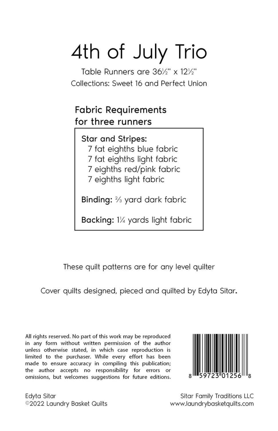 4th of July Trio Pattern - LBQ-1256-P