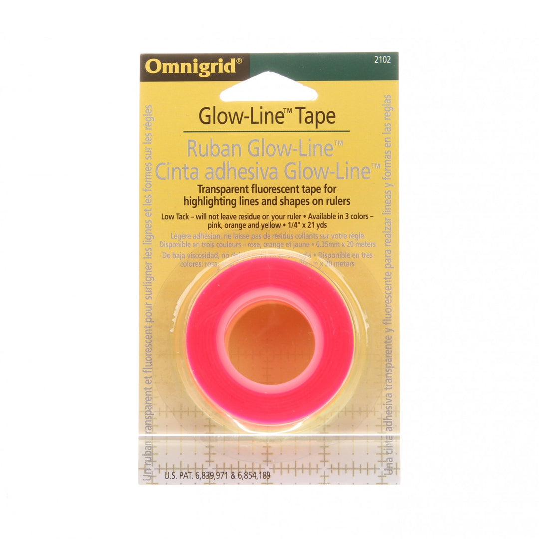 package of three translucent glow tapes in pink, orange and yellow