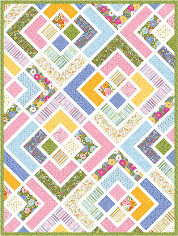 Sample of the Penny quilt using the Little Darlin' fabric collection