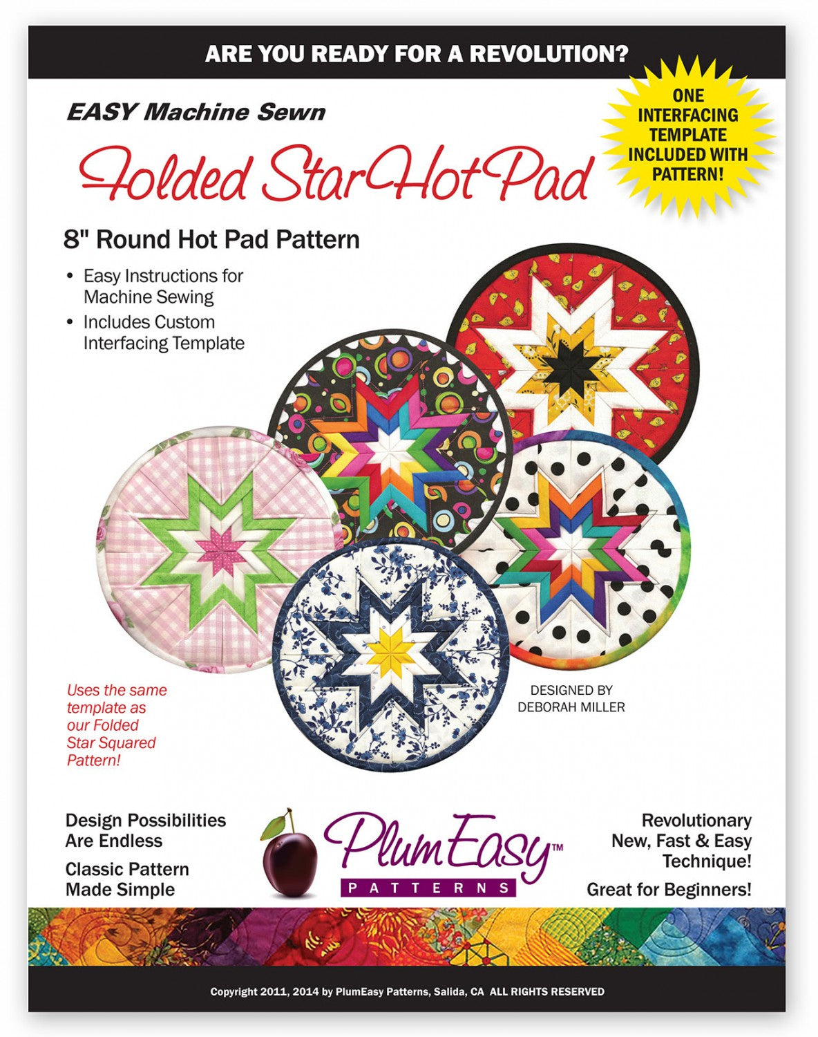 Rounded Folded Star Hot Pad - PEP101 - PlumEasy Patterns