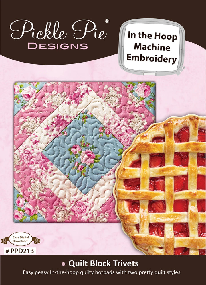 Quilt Block Trivets In-the-Hoop Machine Embroidery Design Set - PPD213