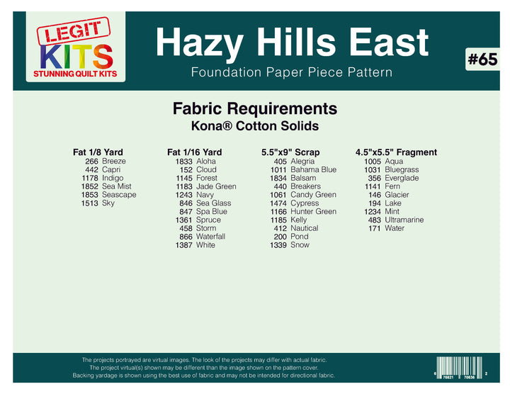 Hazy Hills East Pattern