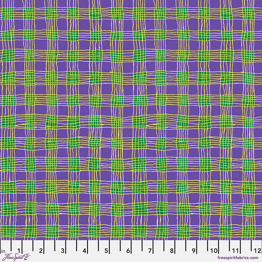 Purple and green gingham