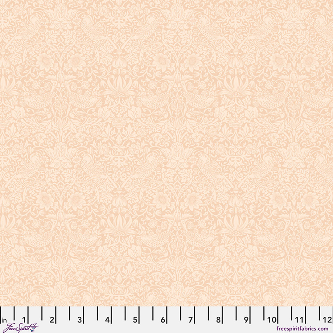 Beige fabric texture with a ruler at the bottom for scale.