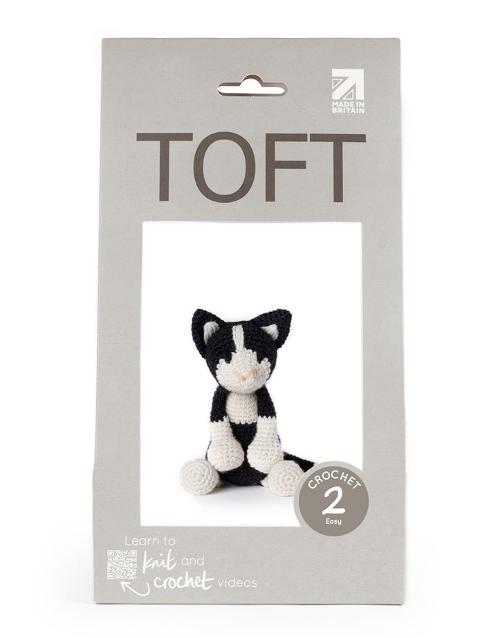 Toft Paddy the Black and White Cat Crochet Kit perfect for beginners