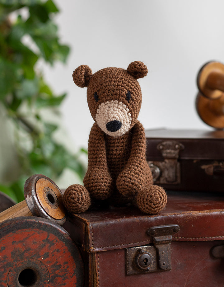 Adorable crocheted stuffed bear 