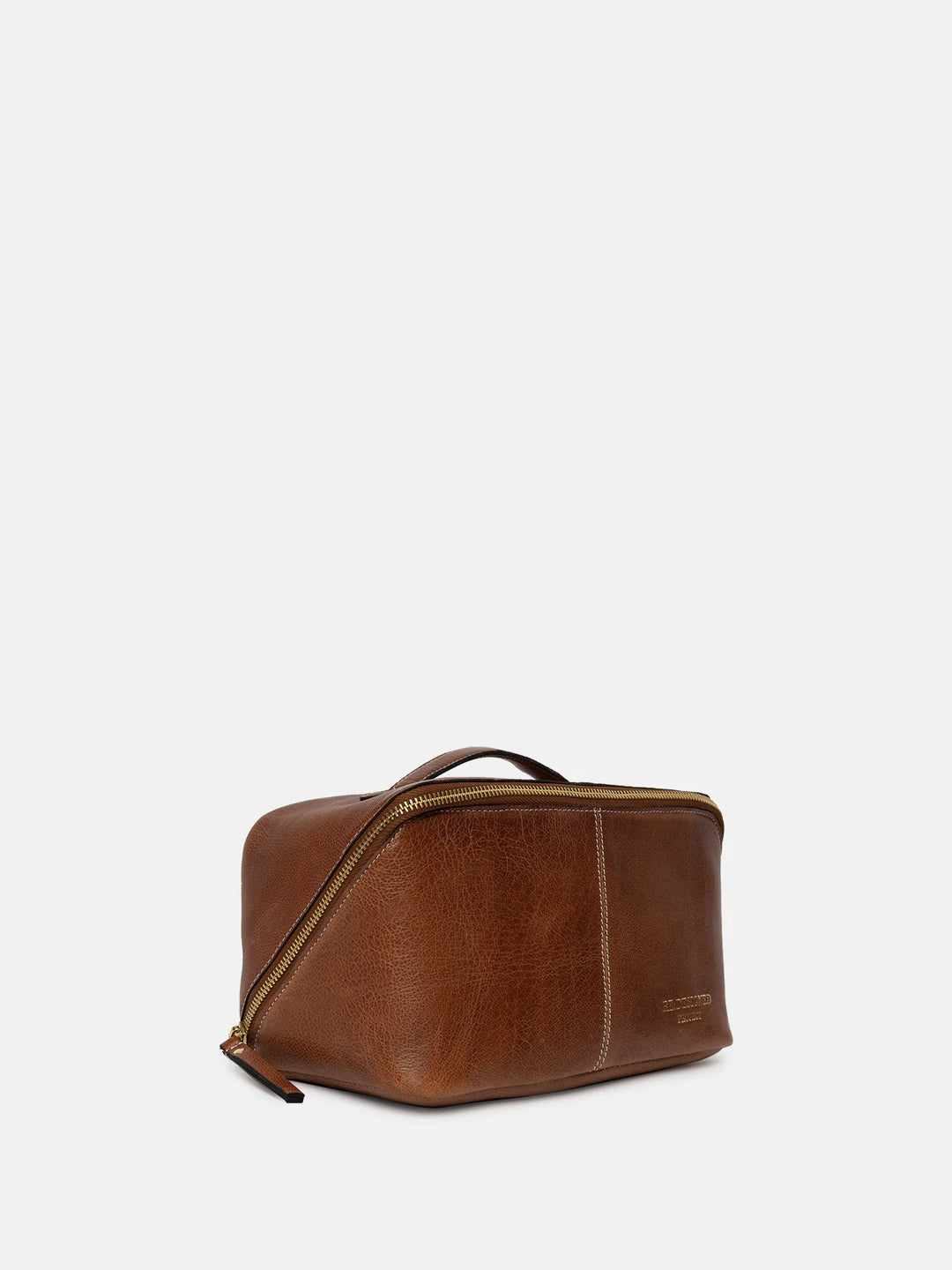 Brown leather project bag