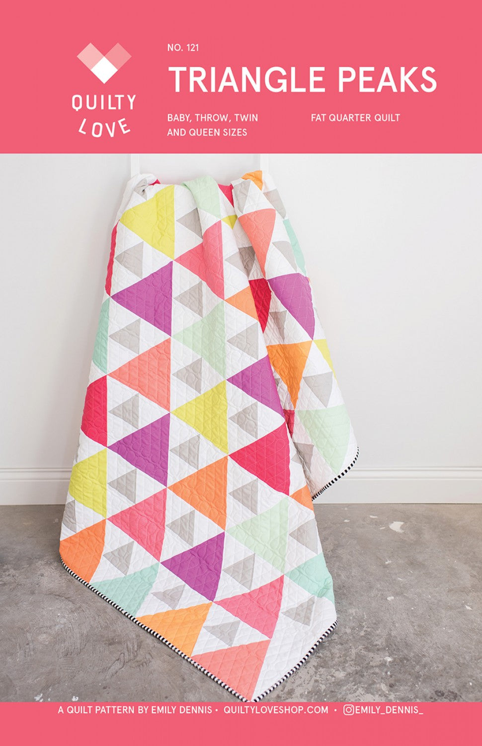 Triangle Peaks Pattern - QLP121 - Quilty Love