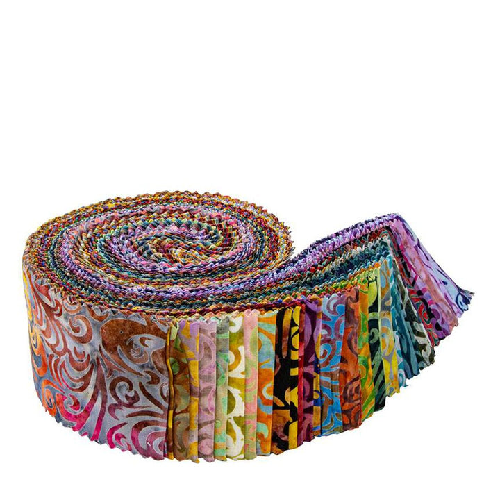 Batiks Elementals Twirl & Swirl 2-1/2" Rolie Polie - RP-21901-40
