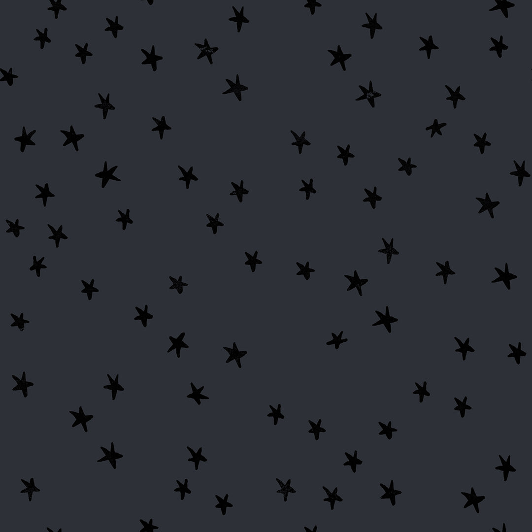 Pattern of black stars on a dark gray background