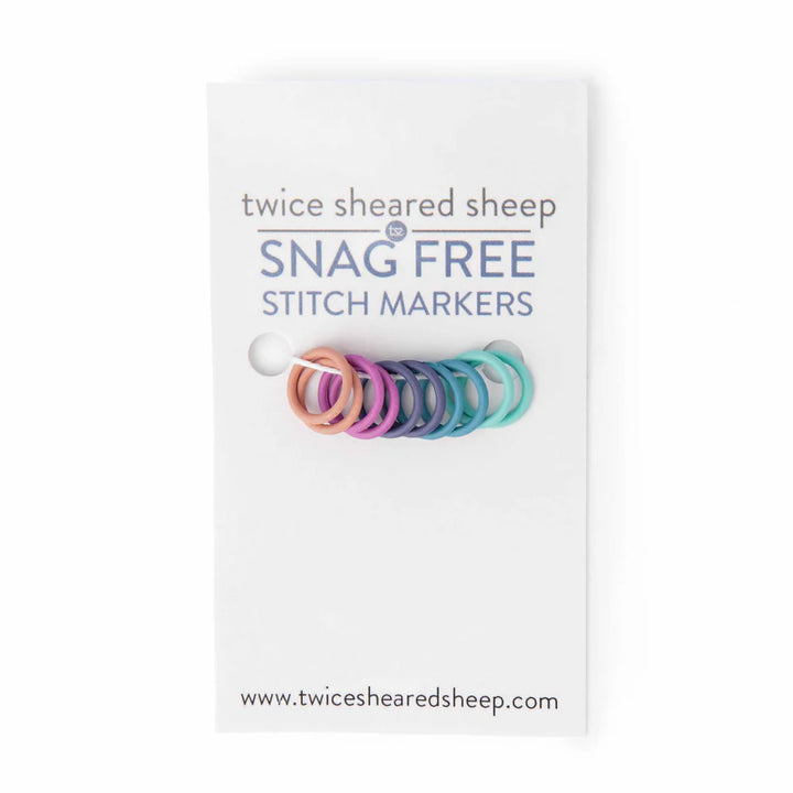Simple Ring Stitch Markers - Rainbow - Large