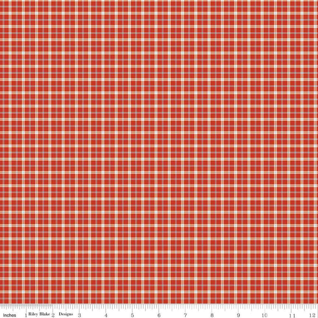 Red White & Bang Plaid - Red - Red - C11529-Red