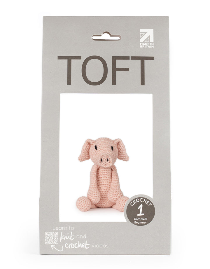 Richard the Large Peony Pig Kit perfect for a crocheting beginner