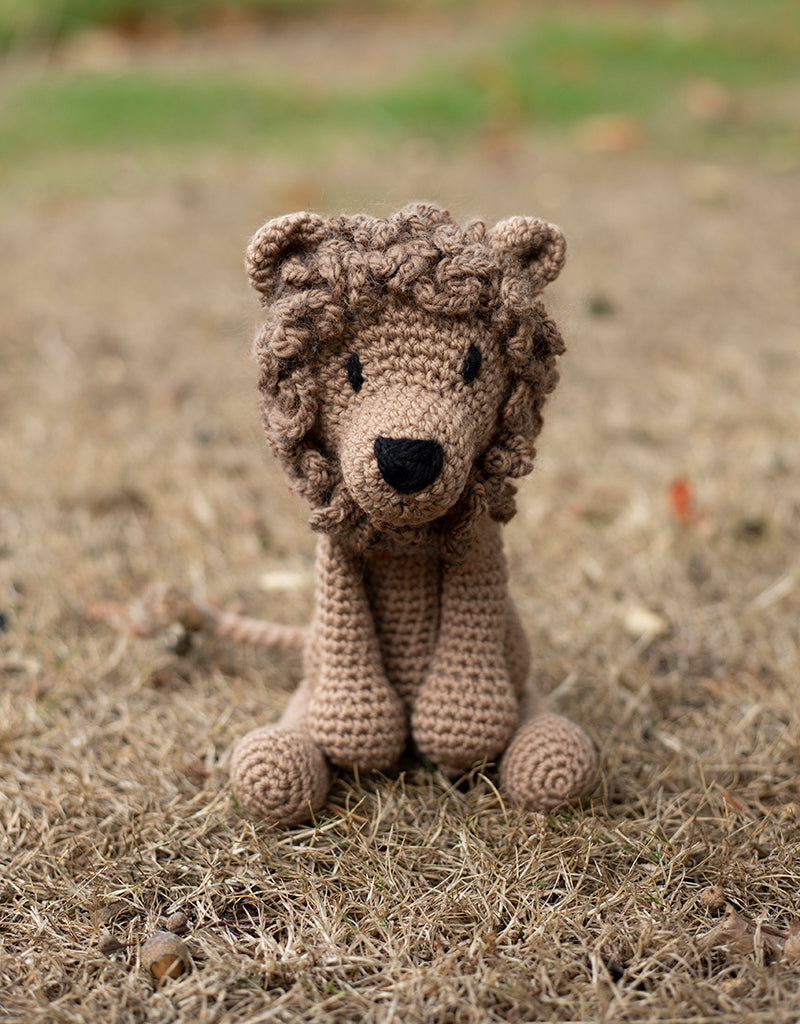Rufus the Lion crocheted stuffed lion