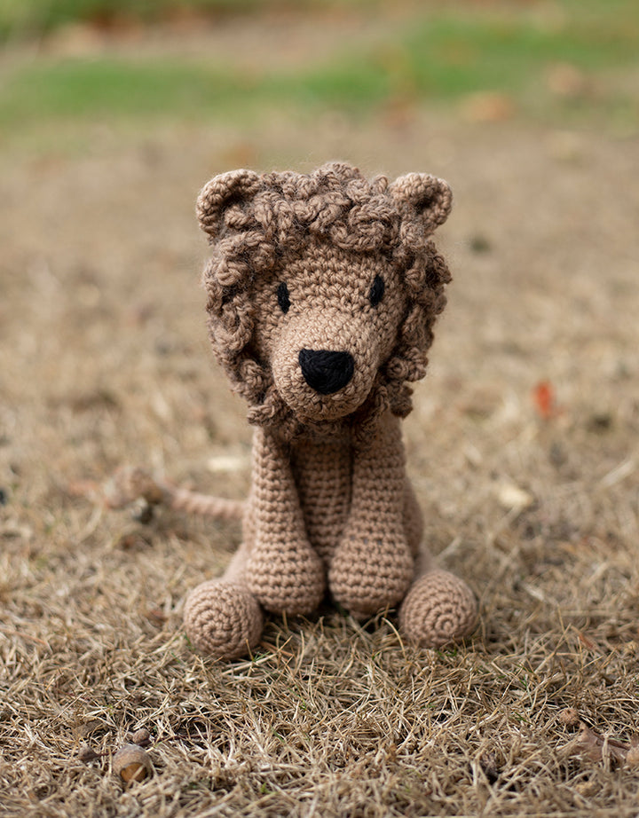 Rufus the Lion crocheted stuffed lion