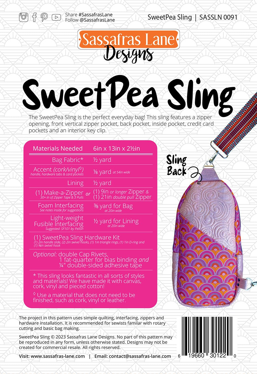 SweetPea Sling Pattern - SASSLN0091