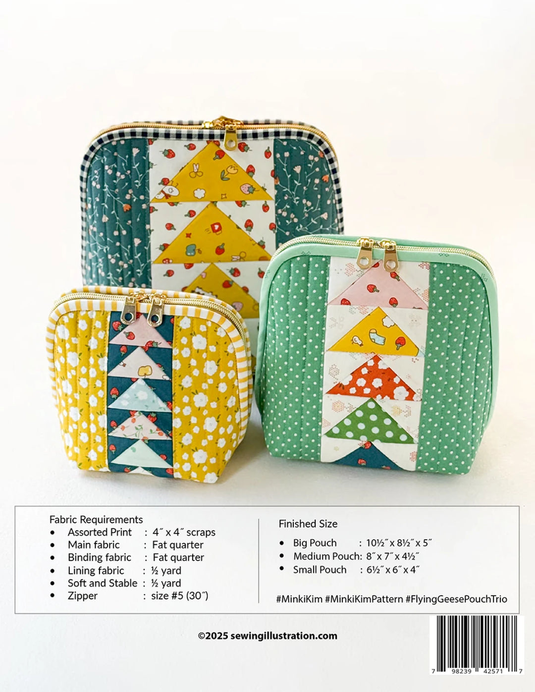 Flying Geese Pouch Trio - Minki Kim