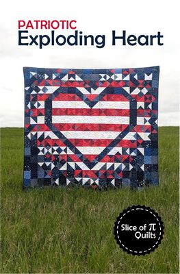 Patriotic Exploding Heart Pattern - SPQ346