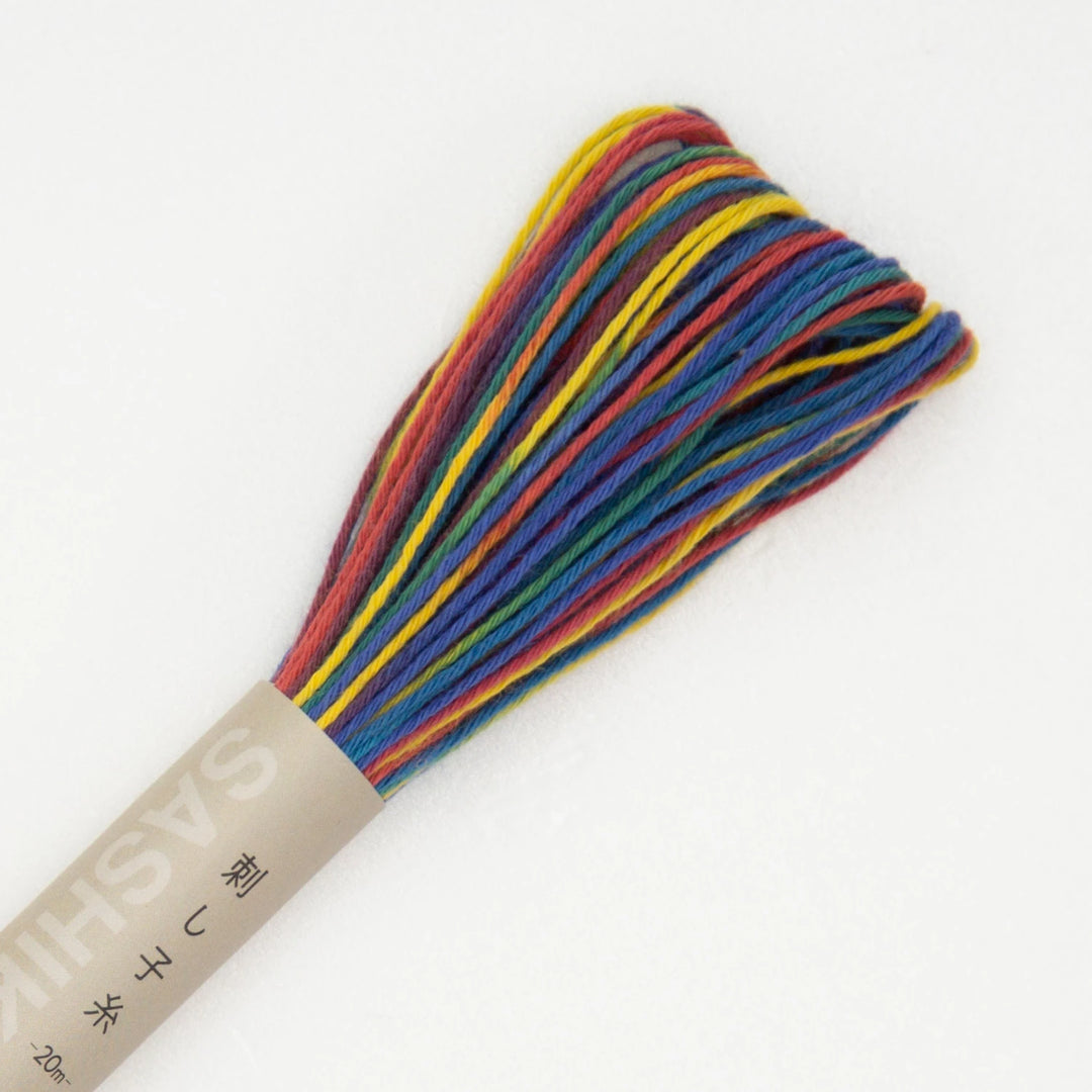 Olympus Sashiko Thread 22yd - Variegated Rainbow - ST-20VP-74