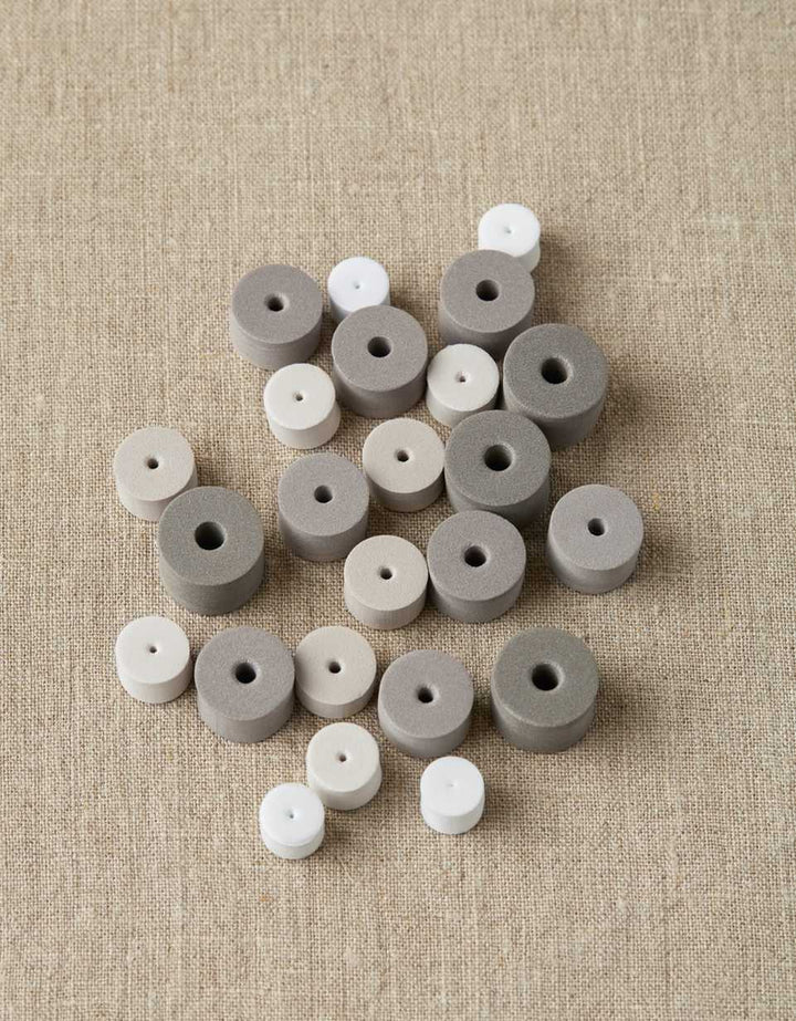 Stitch Stoppers in shades of grey