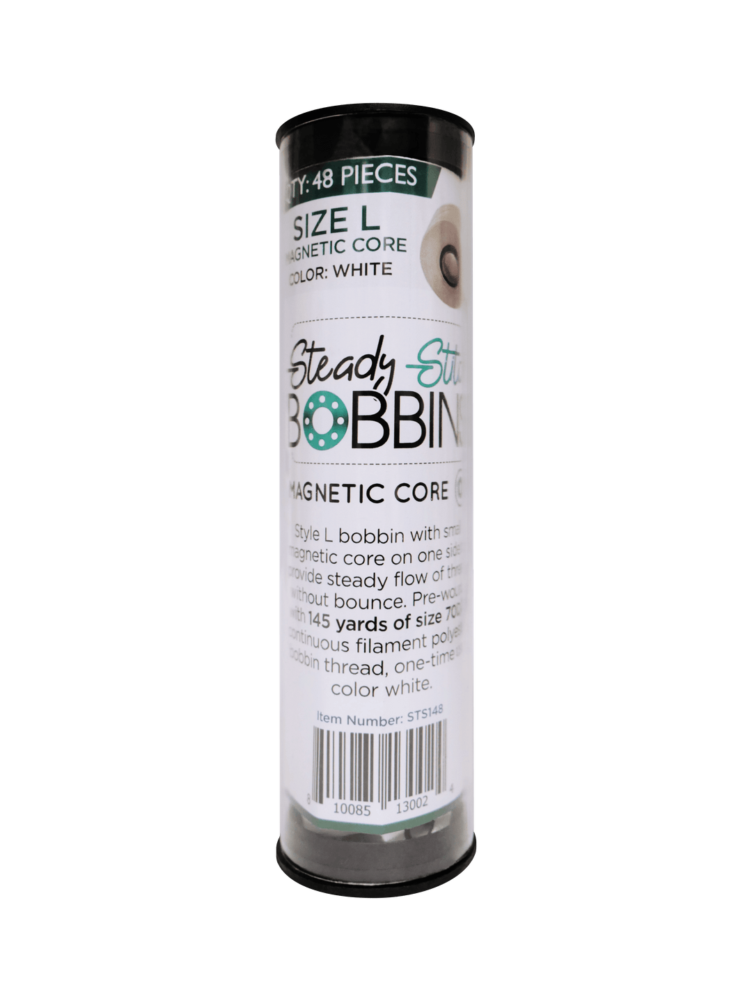 Steady Bobbin magnetic core bobbin on a green background