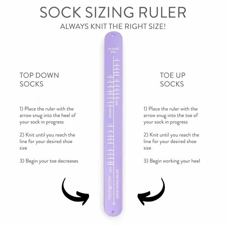Sock Ruler - Sizing Bracelet Ruler - Sea Glass