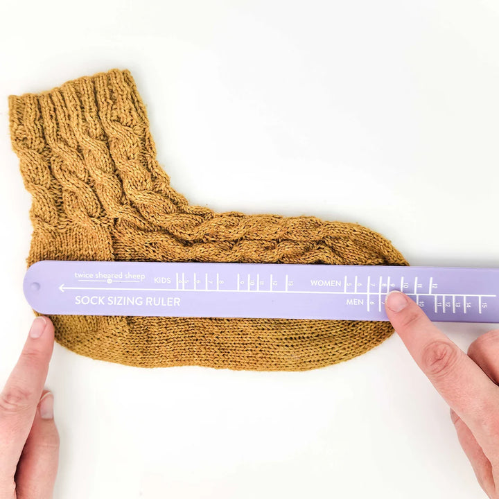 Sock Ruler - Sizing Bracelet Ruler - Sea Glass