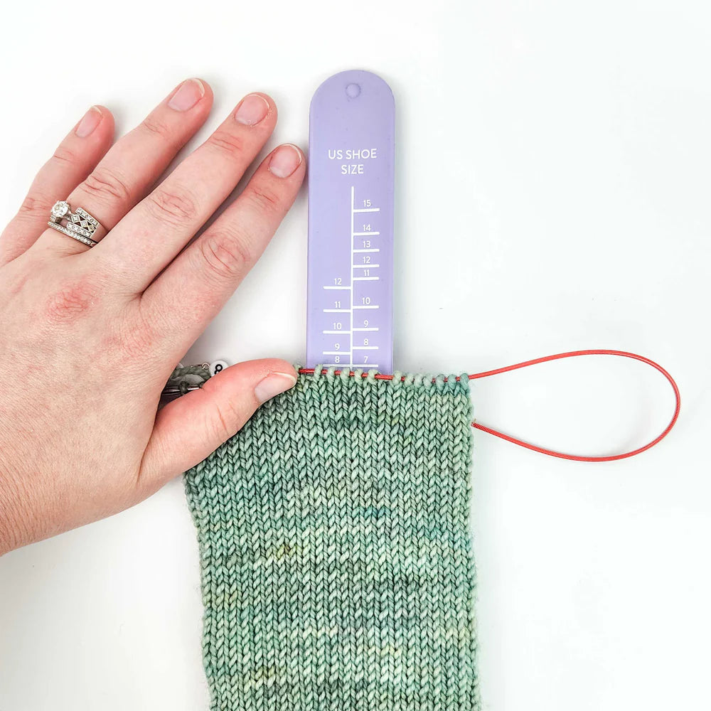 Sock Ruler - Sizing Bracelet Ruler - Sea Glass