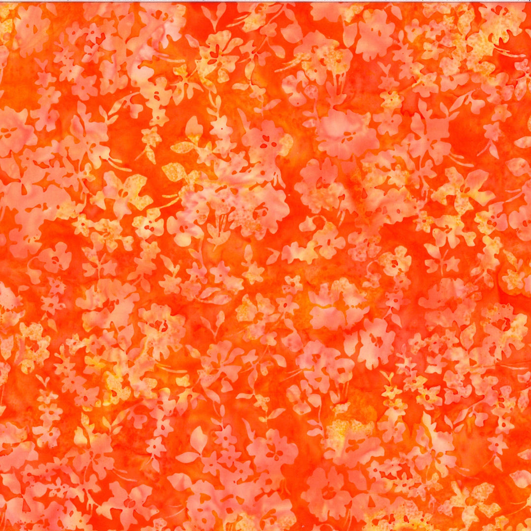 Floral pattern on a orange background