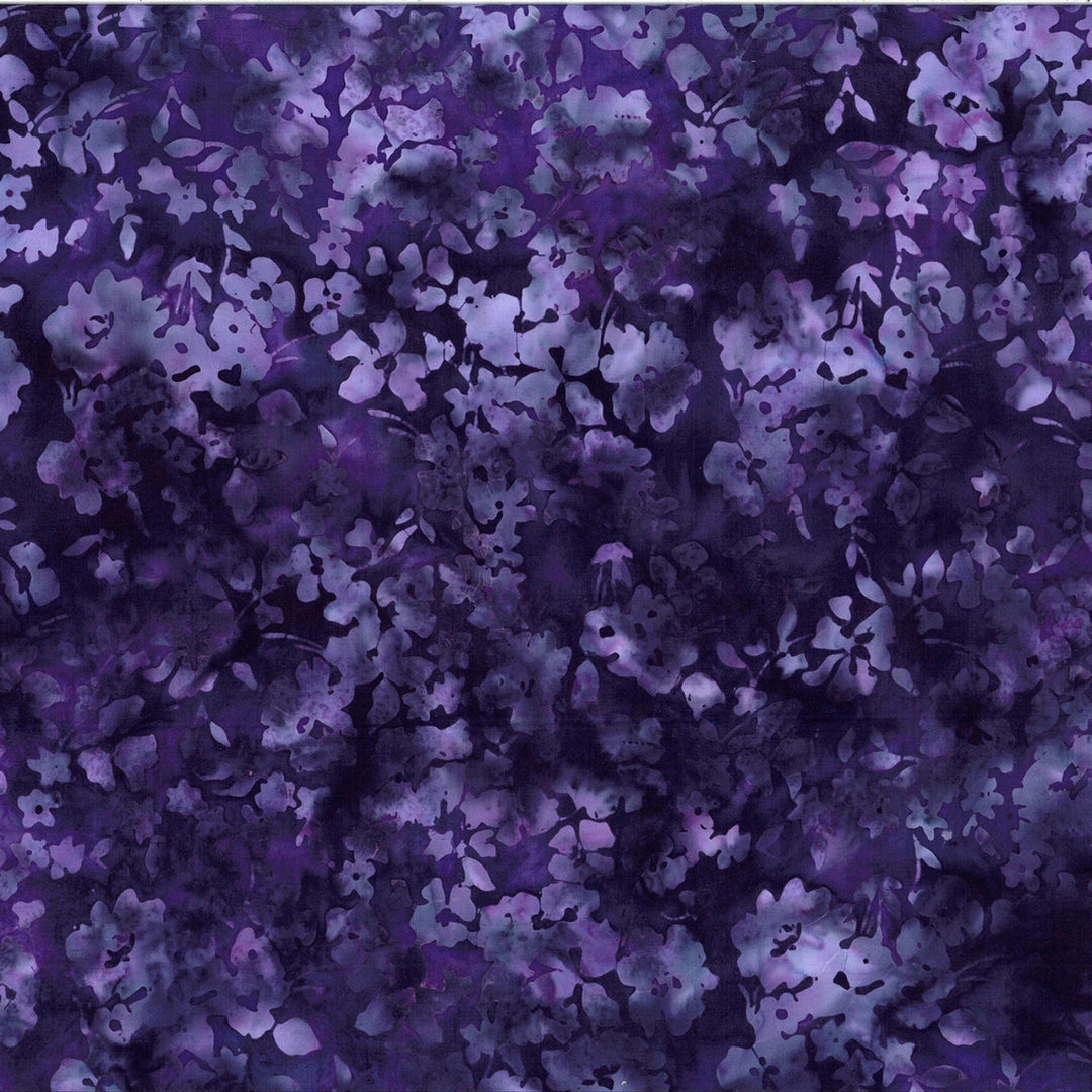 Purple floral patterned fabric