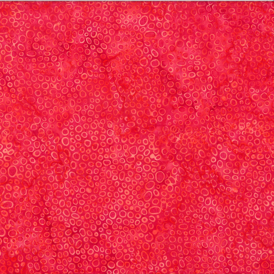 Red textured fabric a bubble pattern