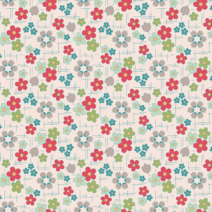 This print features blossoms and crosshatching. It's 107"/108" wide to accommodate most quilt backs.