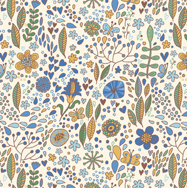 Wildflowers Field Blue- 1350350B